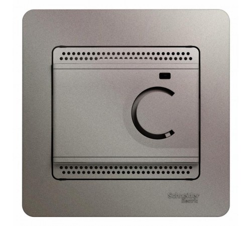 Glossa Платина Термостат электронный теплого пола с датчиком, от +5 до +50°C,10A (в сборе)  GSL001238  SE