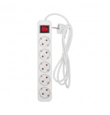 Удлинитель STANDARD 5 гнезд, 1,5м, 3х1,0мм, с/з, с выключателем, белый  13-4031  REXANT