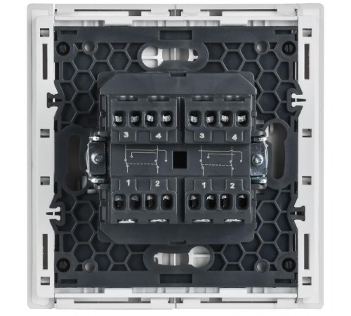 FORTE&PIANO Выключатель 2-клавишный перекрестный 10А FP209 белый  FP-V23-0-10-1-K01  IEK
