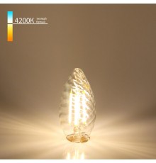 Лампа светодиодная Свеча витая F 7W 4200K E14 прозрачный (BL129)  a041018  Elektrostandard