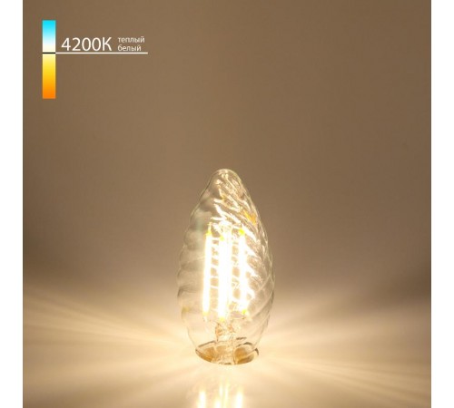 Лампа светодиодная Свеча витая F 7W 4200K E14 прозрачный (BL129)  a041018  Elektrostandard