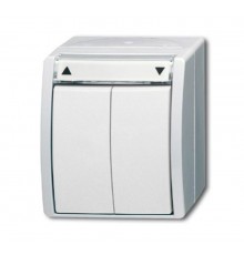 Выключатель жалюзи, без фиксации, для открытого монтажа, IP44, серия ocean альпийский белый  1442-0-0474   2CKA001442A0474  ABB