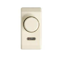 Simon 27 Светорегулятор проходной поворотно-нажимной, 40-500Вт, (лампы накаливания+галоген), узкий модуль, S2  27313-31  Simon