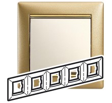 Valena Матовое Золото Рамка 5-ая гориз  770305  Legrand