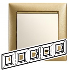 Valena Матовое Золото Рамка 5-ая гориз  770305  Legrand