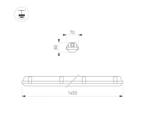 Светильник ALT-DALLAS-L1550-50W Day4000-MIX (WH, 120 deg, 230V) (Arlight, IP66 Пластик, 5 лет)  055196  Arlight
