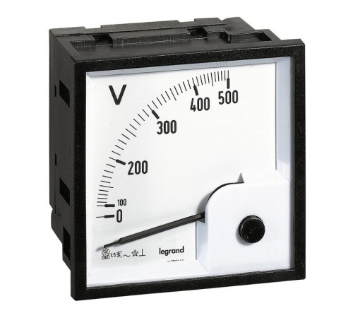 Вольтметр аналоговый квадратный корпус - 68 x 68 мм  014661  Legrand