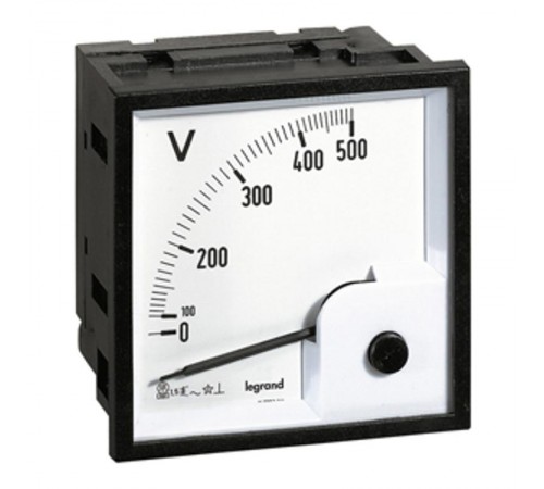 Вольтметр аналоговый квадратный корпус - 68 x 68 мм  014661  Legrand