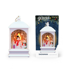 Фонарь новогодний светодиодный "Снеговик" серия Holiday, 0,1W, тёплый свет, белый, батарейки в комплекте, 1/100  HL030  Gauss