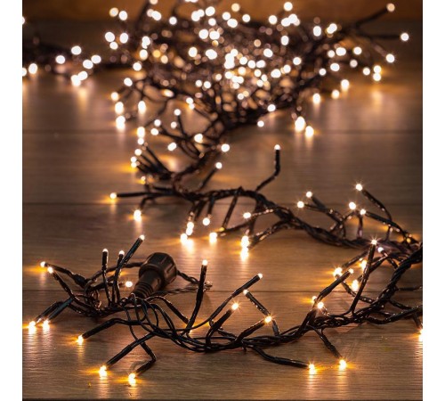 Гирлянда "Кластер LED" 3 м, темно-зеленый ПВХ IP20, 288 диодов, цвет теплый белый  303-626  NEON-NIGHT