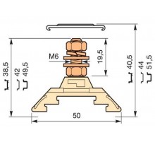Клемма HD35/16.F6.19.1 1шпилька  1SNA295399R0000  TE