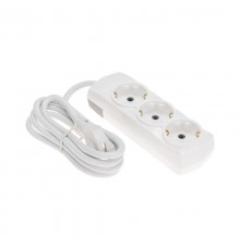 Удлинитель PREMIUM 3 гнезда, 1,5м, 3х1,5мм, с/з, белый  13-4100  REXANT