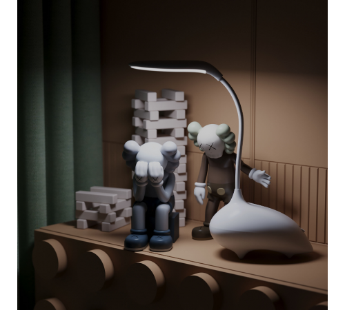 Светильник настольный Qplus GTL701 6W 330lm 2700-6000K 5V Li-ion 1200mA белый детский диммируемый LED 1/10/30  GT7011  Gauss