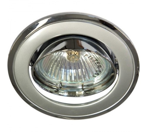 Светильник точечный встраиваемый под лампу 301T-MR16 50W G5.3 титан-хром/ Titan-Chrome  17535  FERON