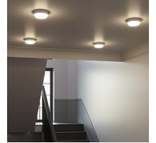 Светильник светодиодный  Elementary IP65 D140*48 8W 800lm 4000K 175-265V ЖКХ круглый с дежурным режимом и микроволновым датчиком  126411208-DMS  Gau