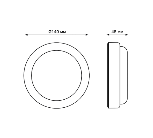 Светильник светодиодный пылевлагозащищенный для ЖКХ круглый IP65 8W 4000K  126411208  Gauss