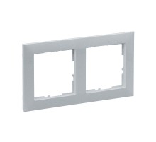SUNO Рамка декоративная универсальная 2-постовая Цвет "Алюминий"  721512  Legrand