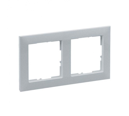 SUNO Рамка декоративная универсальная 2-постовая Цвет "Алюминий"  721512  Legrand