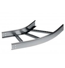 Угол горизонтальный 45 градусов 100x200 R-300, лонжерон 1,5 мм, горячеоцинкованный, в компл. с креп. эл. и соед. пластинами,  LIC0132KHDZ  DKC