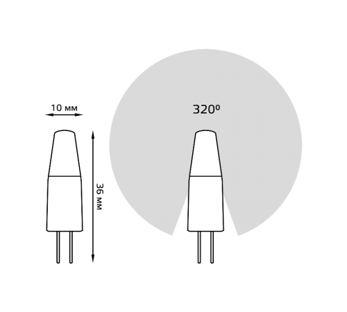 Лампа светодиодная LED 2Вт G4 12В 4100К  207707202  Gauss