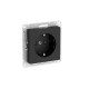 AtlasDesign Карбон Розетка с заземлением, 16А, механизм, быстрозажимные клеммы  ATN001043S  SE