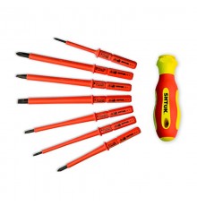 Набор диэлектрических отверток 7+1, SHTOK  376354  КЭАЗ