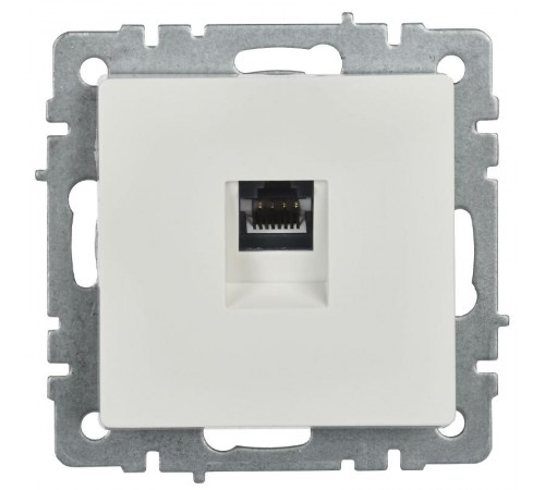 BRITE Розетка компьютерная RJ45 кат.6 РК11-БрБ белый  BR-K10-2-K01  IEK