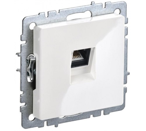 BRITE Розетка компьютерная RJ45 кат.6 РК11-БрБ белый  BR-K10-2-K01  IEK