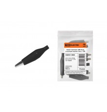 Зажим "крокодил" ЗКИ 5А 46мм в изоляции черный (10шт)   SQ0541-0004  TDM