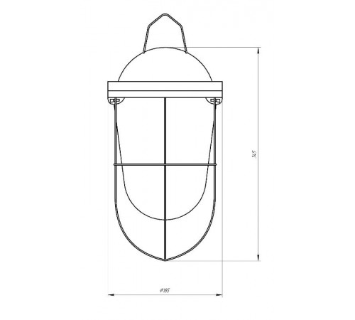 Светильник пылевлагозащищенный под лампу для ЖКХ НСП 41-200-003 с решеткой Желудь сталь / стекло IP54 E27 max 200Вт 185х345 белый  Б0052020  ЭРА