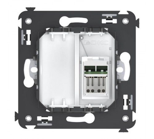 Розетка RJ-45 в стену, 5e одинарная, "Avanti", "Белое облако"  4400463  DKC