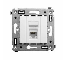 Розетка RJ-45 в стену, 5e одинарная, "Avanti", "Белое облако"  4400463  DKC