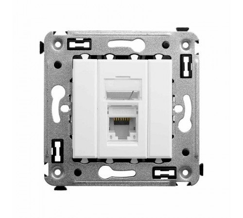 Розетка RJ-45 в стену, 5e одинарная, "Avanti", "Белое облако"  4400463  DKC