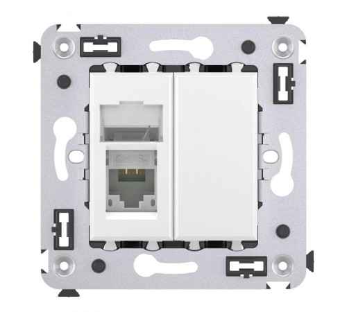 Розетка RJ-45 в стену, 5e одинарная, "Avanti", "Белое облако"  4400463  DKC