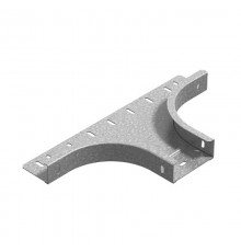 Ответвитель горизонтальный к лотку ПЛК 500х110, толщ. 1,5 мм, Сендзимир цинк, 080151  ОПЛК-500х110-1,5-R100-СЦ   Ostec