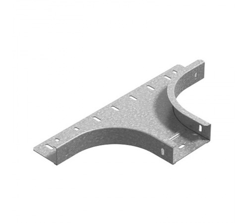 Ответвитель горизонтальный к лотку ПЛК 300х110, толщ. 1,5 мм, Сендзимир цинк, 080131  ОПЛК-300х110-1,5-R100-СЦ   Ostec
