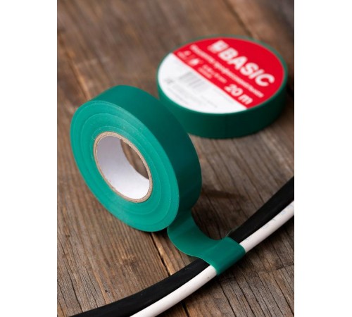 Изолента, класс А (профессиональная), 0.18х19мм, 20 метров, зеленая EKF Simple  plc-iz-a-g  EKF