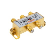 ДЕЛИТЕЛЬ  ТВ x 4 + 5шт. F   "BOX"  5-1000 МГц  "GOLD"   05-6103-1  REXANT