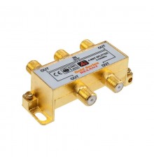 ДЕЛИТЕЛЬ  ТВ x 4 + 5шт. F   "BOX"  5-1000 МГц  "GOLD"   05-6103-1  REXANT