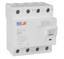 Выключатель дифференциального токаOptiDin DM63-4440-AC-4,5-УХЛ4 (4P, 40, 300mA)  343904  КЭАЗ