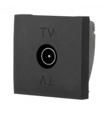 Розетка TV оконечная (черный бархат) LK45  852108-1  Ecoplast