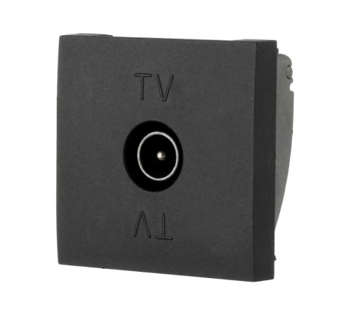 Розетка TV оконечная (черный бархат) LK45  852108-1  Ecoplast