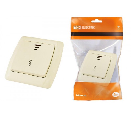 Выключатель на 2 направления 1 кл. с подсветкой 10А сл. кость "Онега"   SQ1805-0035  TDM