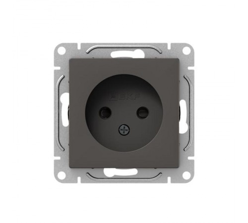 Механизм розетки, 16А, без заземления, со шторками, мокко Эпика  UP1-SOM-101 EKF