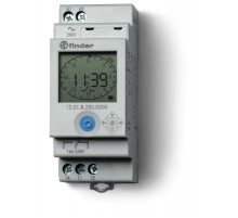 Реле времени цифровое суточное/недельное; монтаж на рейку 35мм; 1СO 16A; питание 110...230B AC/DC; ширина 35мм  125182300000PAS  Finder