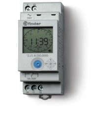 Реле времени цифровое суточное/недельное; монтаж на рейку 35мм; 1СO 16A; питание 110...230B AC/DC; ширина 35мм  125182300000  Finder