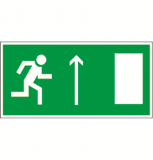 Знак безопасности BL-4020.E11"Напр. к эвакуационному выходу прямо (прав.)"  a12786  Белый свет