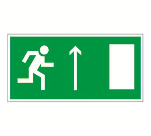 Знак безопасности BL-4020.E11"Напр. к эвакуационному выходу прямо (прав.)"  a12786  Белый свет
