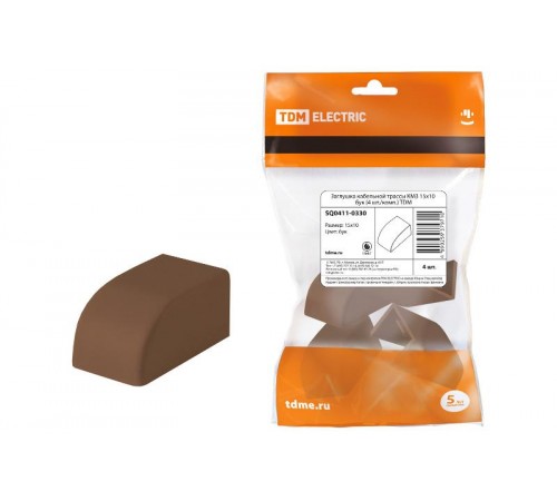 Заглушка кабельной трассы КМЗ 15х10 бук (4 шт./комп.)  SQ0411-0330  TDM
