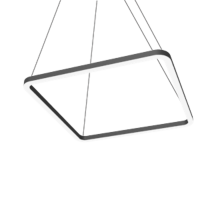 Светодиодный светильник ДСО VARTON Enso Q 990х990х40 мм 91 Вт 3000 K подвесной RAL9005 черный матовый с рассеивателем опал  V1-R0-9Q525-30000-2009130